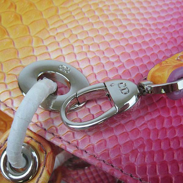 Christian Dior 1887 Snake Leather Shoulder Bag-Red